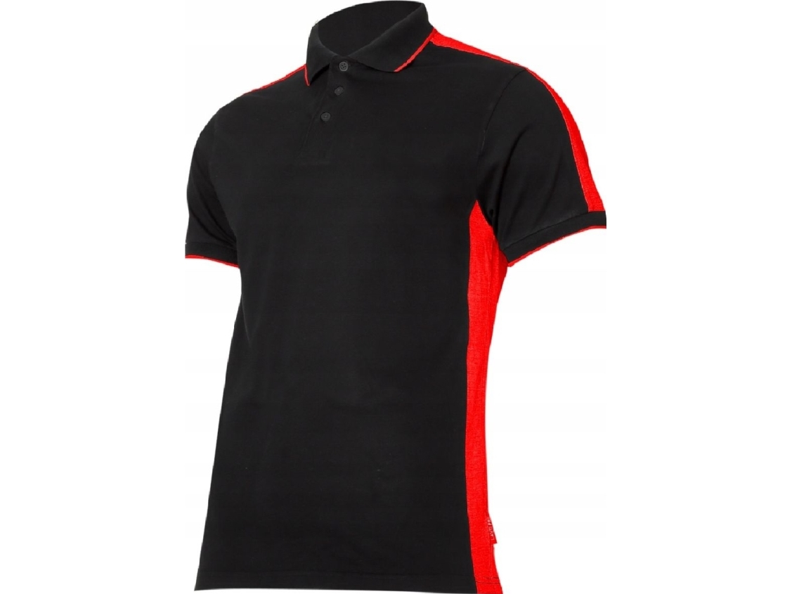 Lahti Pro Herr Polotröja 190g/m2 Svart/röd R.