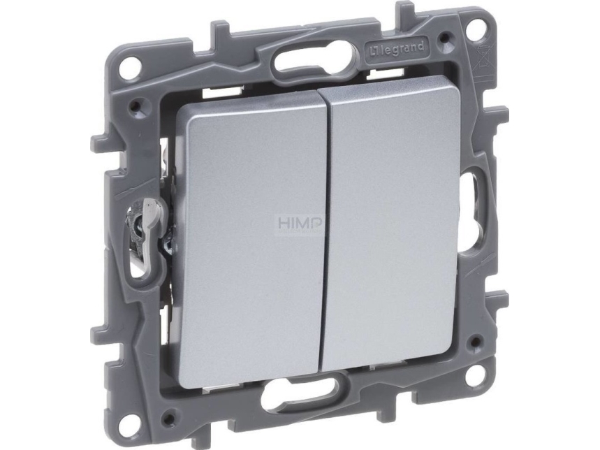 Legrand Niloe Selection 10Ax Kerzenschalter Aluminium 762105