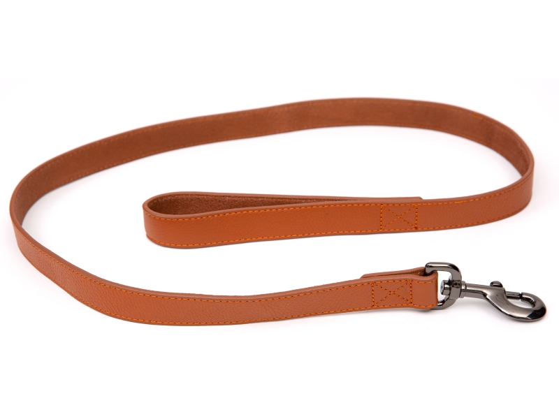 Paw Love Hundeleine Leder 120X2,5Cm Cognac