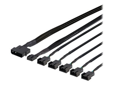Deltaco Ssi-68, Kabelsplitter, Schwarz, Männlich/Weiblich, 4-Pin To 4-Pin Ho, Molex, 20 G, Polybag