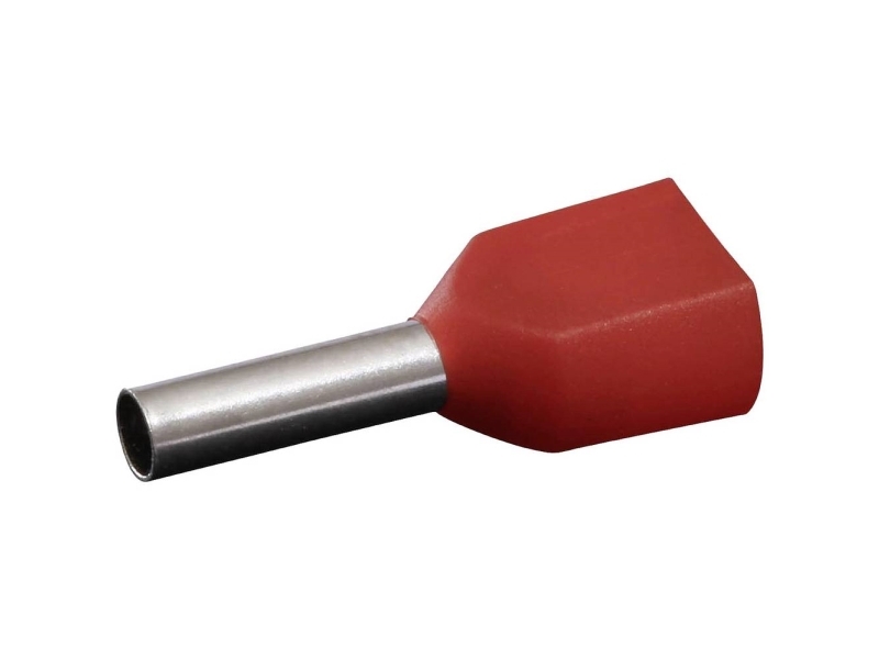 Quadrios 22C435 Tvillingekabelsko 1 Mm² Delvist Isoleret Rød 1 Set