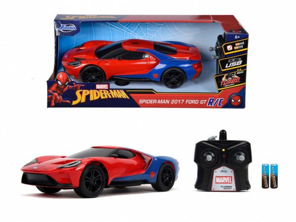 Jada Toys 253226002 Marvel Spider-Man RC 2017 Ford GT 1 16 Einsteiger Modellauto Elektro