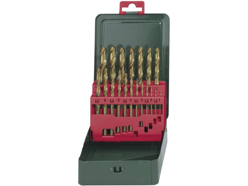 Metabo Hss Metall-Spiralbohrer-Set 19Teilig 627156000 Tin Din 338 Zylinderschaft 1 Set (627156000)