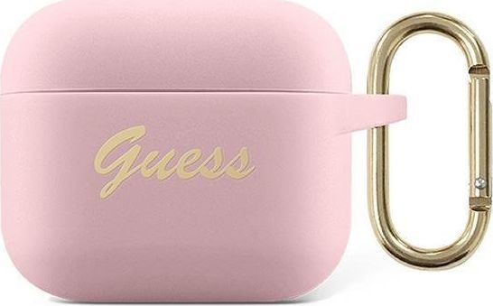 Guess Gua3sssi Airpods 3 Cover - Pink/Pink Silikone Vintage Script