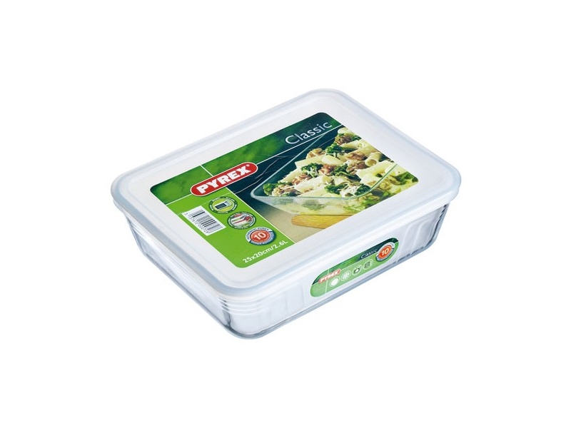Pyrex 7070.55145, Uunivuoka, Suorakulmainen, Lasi, Muovi, Läpinäkyvä, Ranska