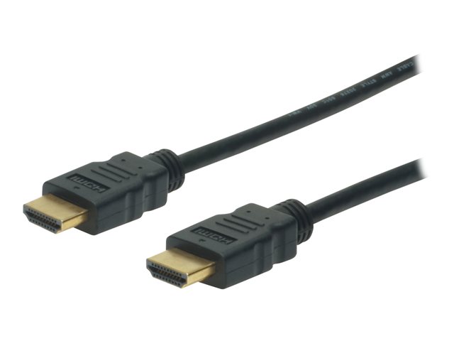 Assmann - Hdmi-Kabel Med Ethernet - Hdmi Han Til Hdmi Han - 3 M - Tripel-Afskærmet - Sort