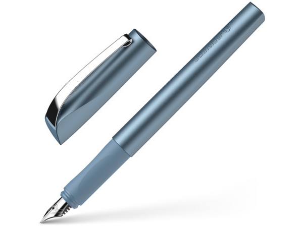 Schneider Schreibgeräte Ceod Shiny, Blå, Indbygget påfyldningssystem, Blå, Rund spids, Rustfrit stål, Mellem