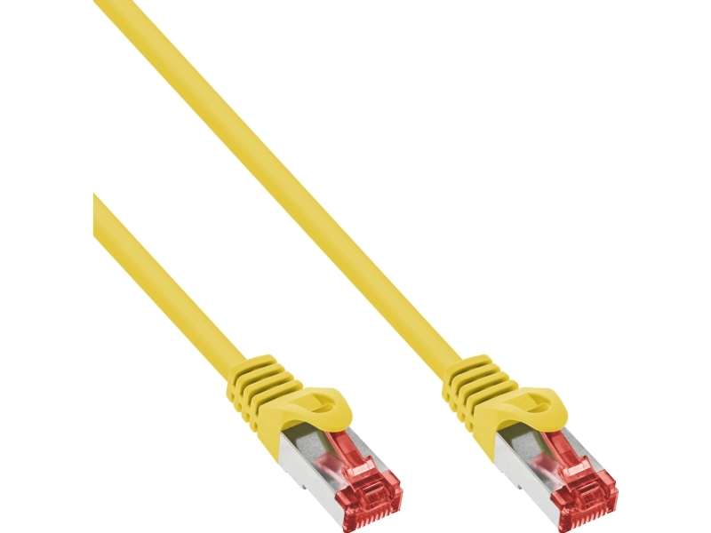 InLine 76950Y, 0,5 m, Cat6, S/FTP (S-STP), RJ-45, RJ-45, Gul | Datortillbehör - Kablar & adaptrar - Nätverkskablar | GameStuff