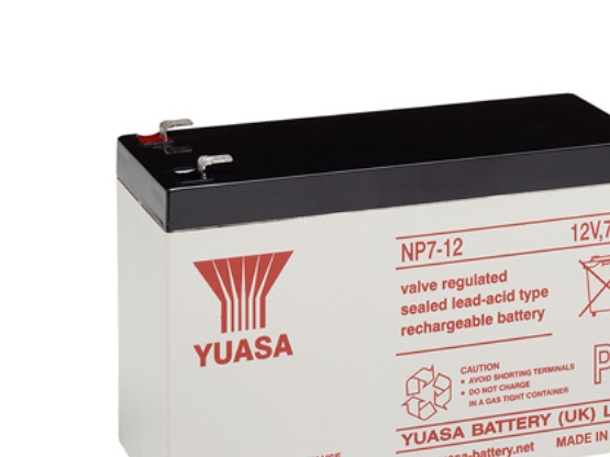 Yuasa Np7-12L, Blybatterier (Vrla), 12 V, 1 Stk, Sort, Hvid, 5 År, 20 T