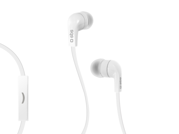 Sbs Teflat2inearw, Ledningsført, 20 - 20000 Hz, Opkald/Musik, Headset, Hvid