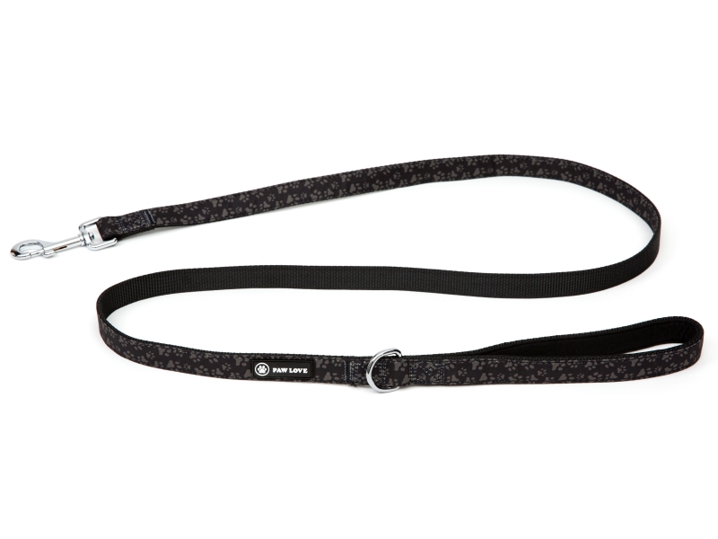 Paw Love - Hundeleine (Medium, 2X 150Cm) - Schwarz