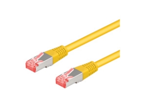 Goobay Netværkskabel CAT 6A, S/FTP (PiMF), gul, 1,5 m kobberleder (CU), halogenfri kabelkappe (LSZH)