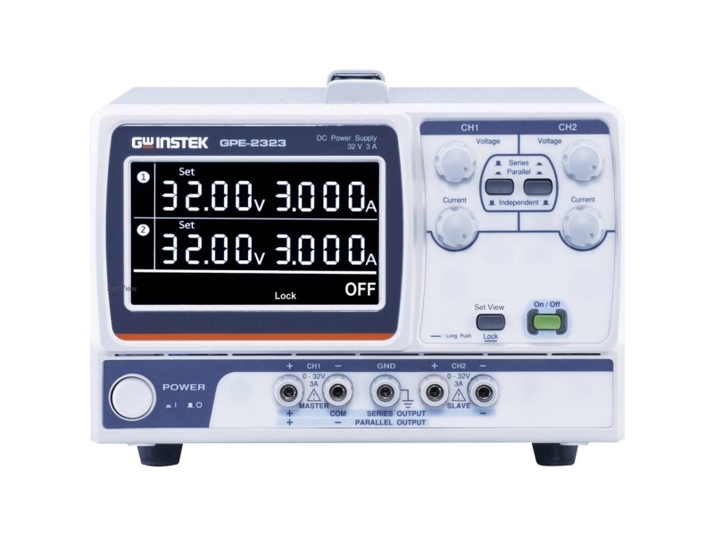 GW Instek GPE-3323 Laboratoriestrømforsyning, indstillelig 0 - 32 V 0 - 3 A 217 W Antal udgange 3 x