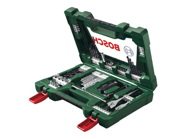 Bosch V-Line - Schraubendreher- Und Bohrer-Bitsatz - Für Holz, Metall, Stein - Kegelsenker, Spiralbohrer, Forstnerbohrer - 68 Stücke - Torx, Phillips