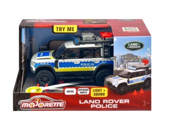 Majorette Fahrzeug Polizei Land Rover Licht/Ton