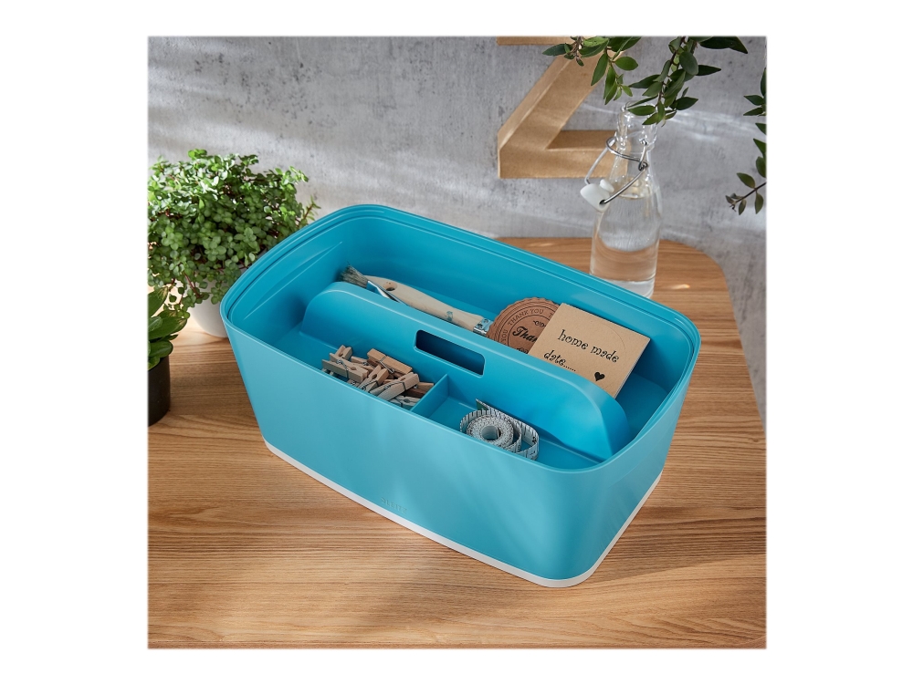 Leitz MyBox Cosy - Opbevaringsbakke - 3 rum - small - rolig blå
