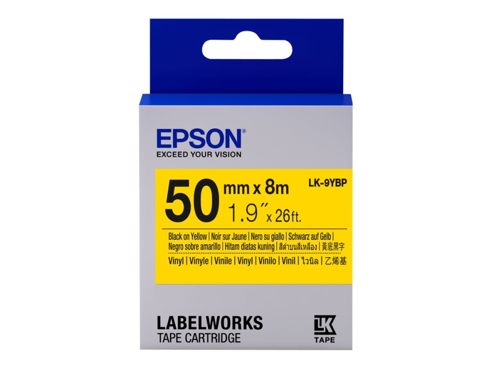 Tape - Lk-9Ybp Pastel Colour Yellow Black 50 Mm 8 M