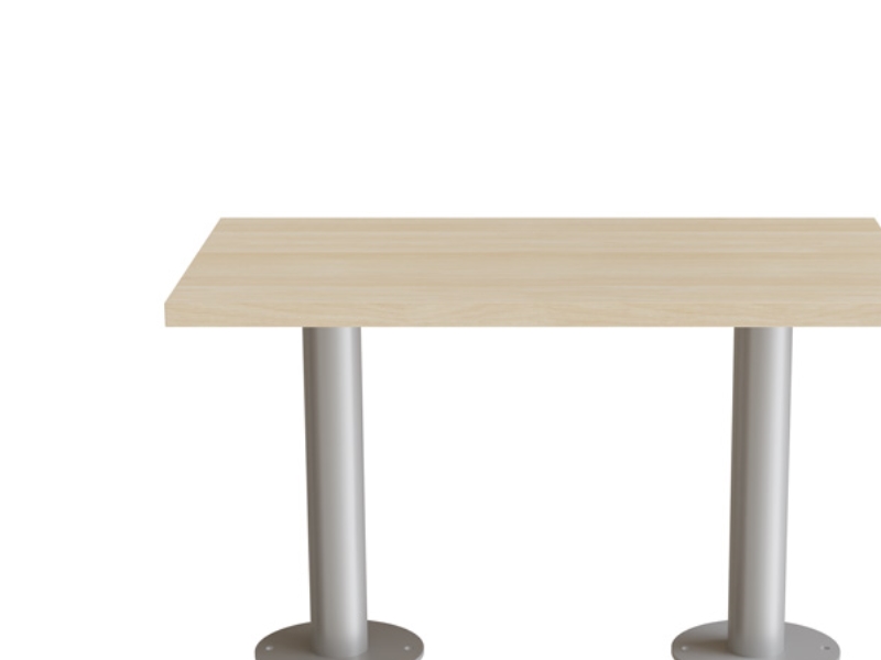 Bord Marie, 700x600 mm, højde 720 mm, Massiv birk og alugråt understel