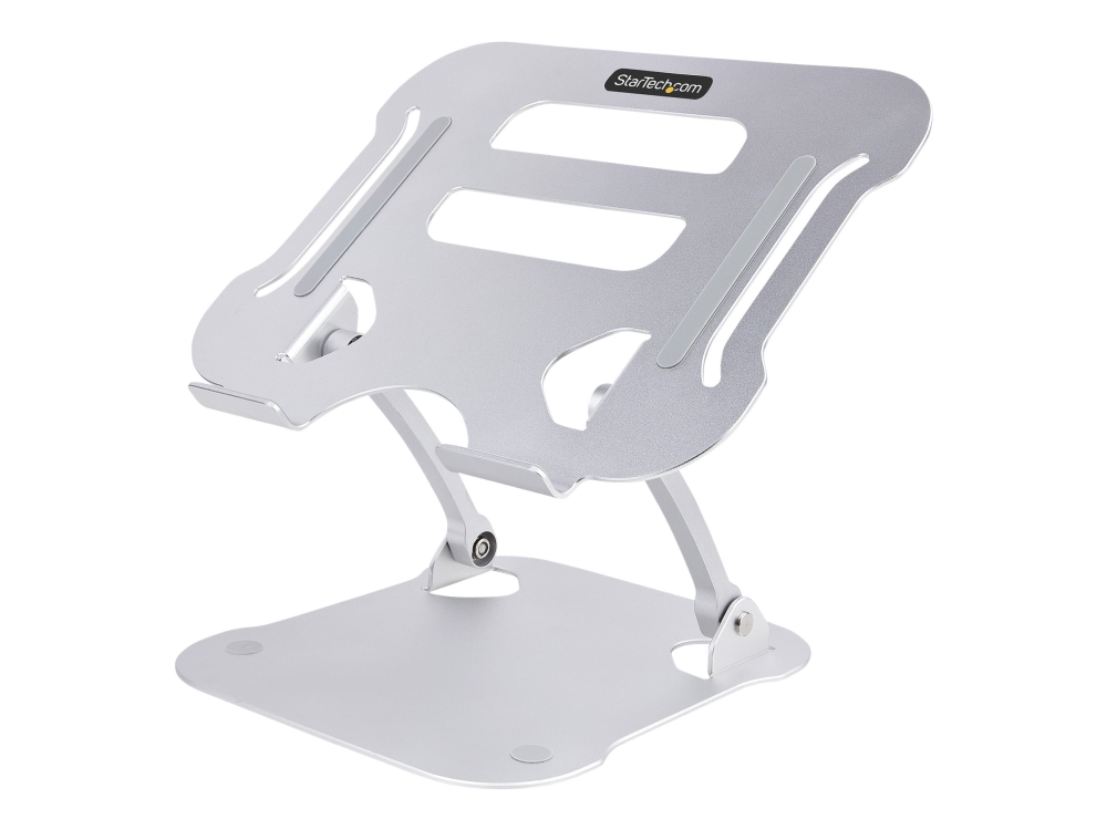 Startech Laptop Stand For Desk, Ergonomic Laptop Stand Adjustable Height, Aluminum, Portable, Supports Up To 22Lb (10Kg), Foldable Laptop Holder For