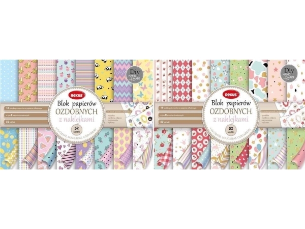 A4/32K blok dekorativt papir til scrapbooking