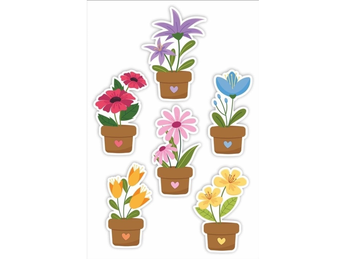 LearnHow dekorationer til vinduer dobbeltssidet - blomster... 6 stk