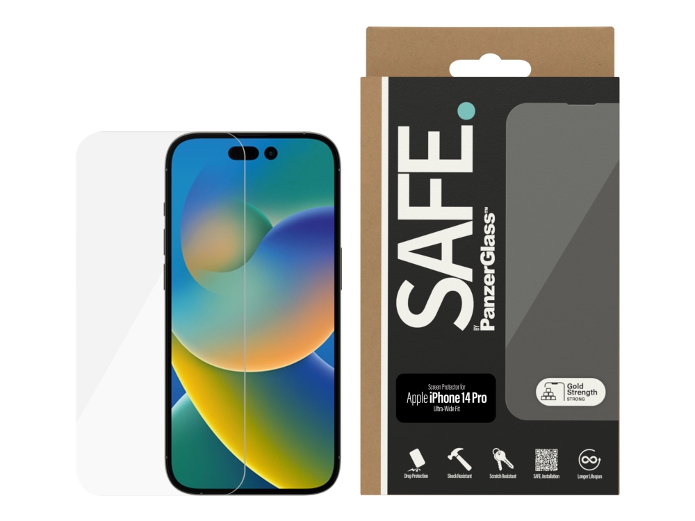 Safe. By Panzerglass | Case-Friendly - Skærmbeskytter Für Mobiltelefone - Edge-To-Edge Fit - Klartglas | Apple Iphone 14 Pro
