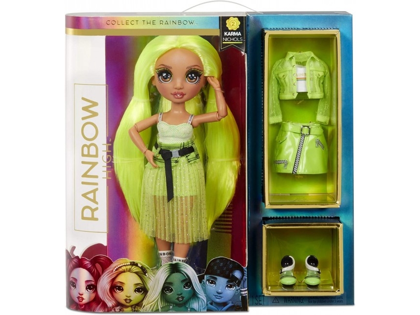 Neon Karma Nichols Rainbow High docka, 29 cm, Grön | Leksaker - Figurer & Dockor - Modedockor | GameStuff