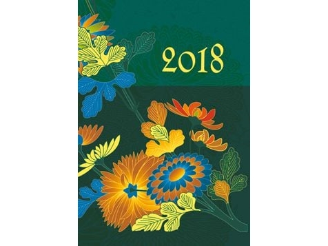 Kalender 69X99 Micro, Blomster På Grøn (T-Mikro-07)