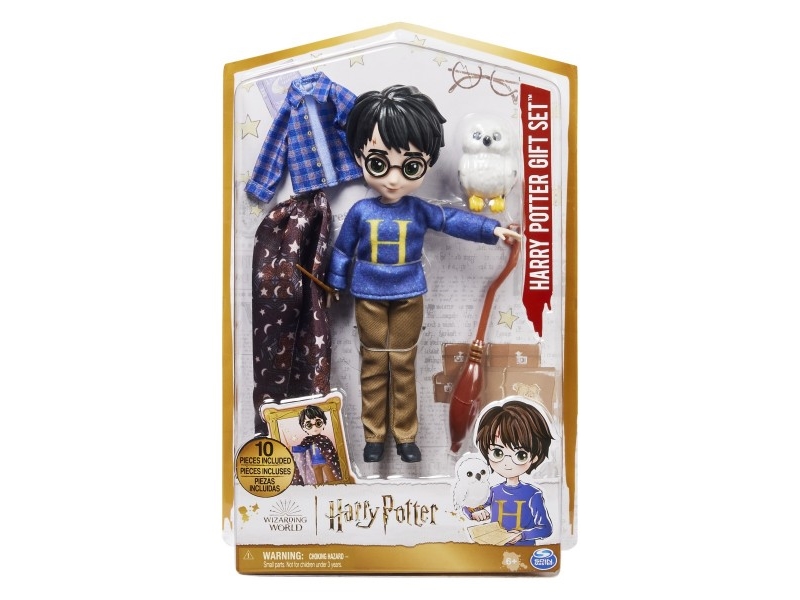 Wizarding World Harry Potter - Geschenkset Mit 20,3 Cm Großer Harry Potter Puppe Inklusive Besen, Tarnumhang Und Weiterem Zubehörteilen, Spielzeug Fü