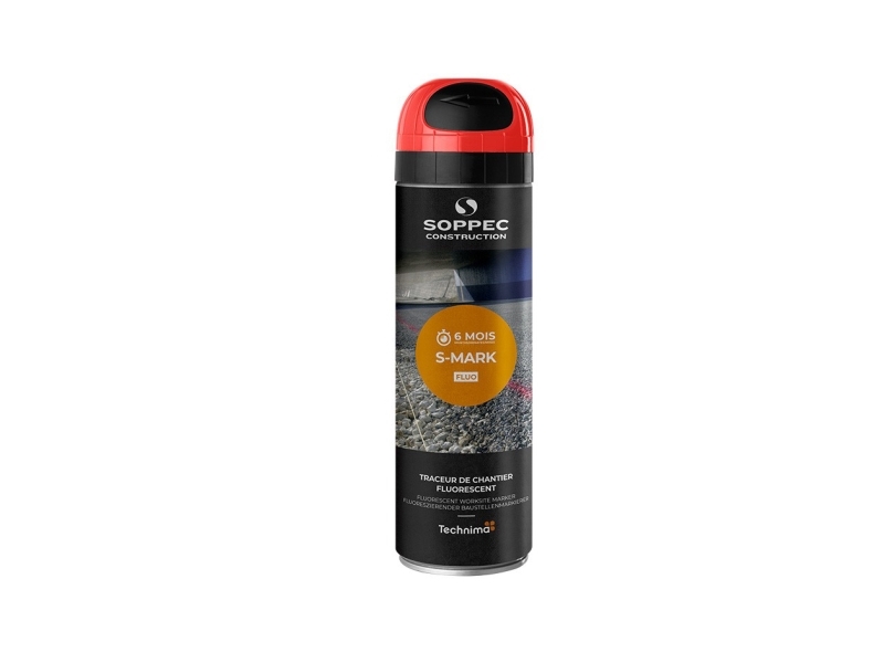 Fluorescerende markeringsspray rød 500 ml afmærkningsspray