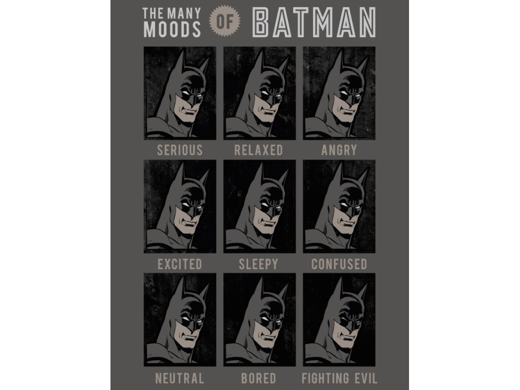 Billede af Batman Moods Fleece Tæppe - 130 X 170 Cm