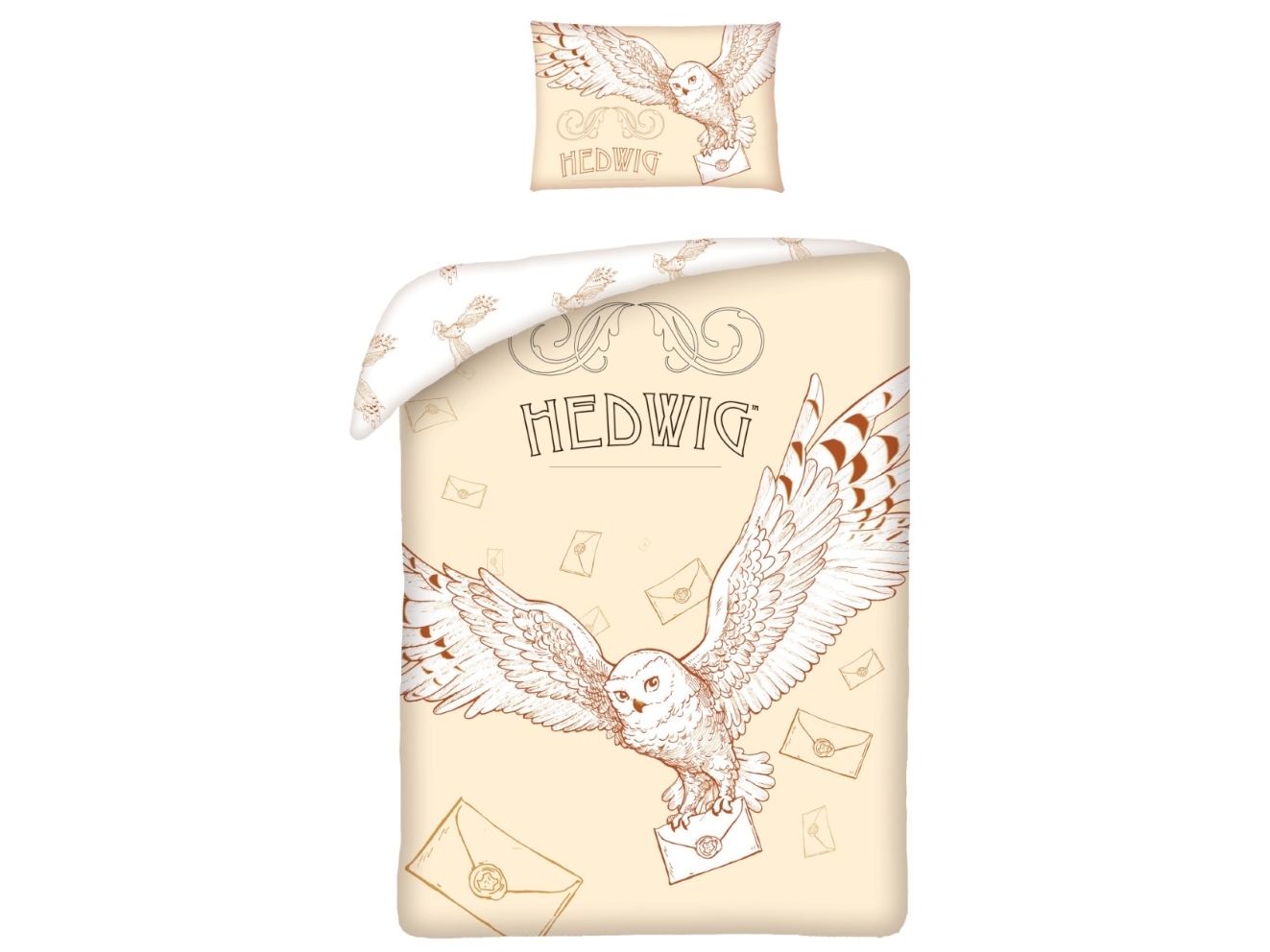 Billede af Harry Potter Hedwig Junior Sengetøj 100 X 135 Cm - 100 Procent Bomuld