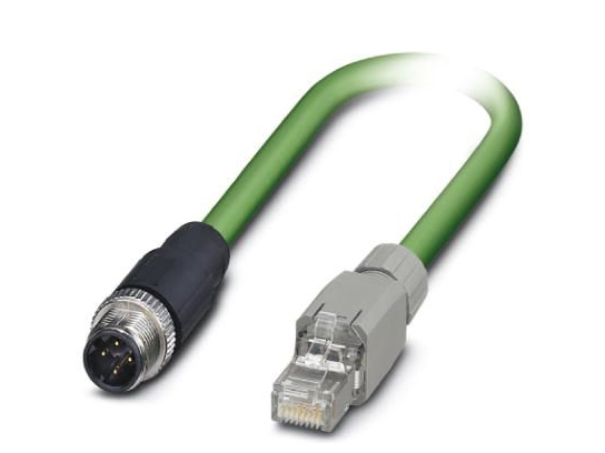 Phoenix Contact M12/Rj45 Netværkskabel Cat 5/Cat 5E Sf/Utp 3,00 M Grøn Flammehæmmende Phoenix Contact (1403496)