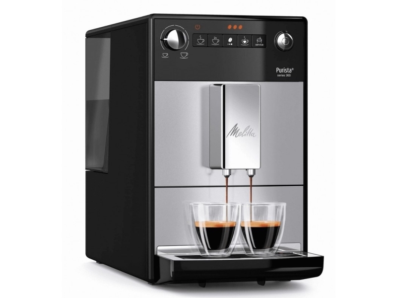 Melitta Purista Series 300 F 230-101 - Automatisk kaffekokare - 15 bar - silver