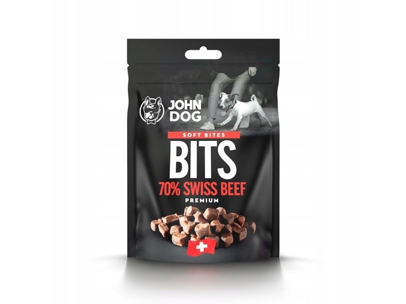 John Dog Soft Bites Bits Beef 70% - Hundegodbidder - 100G