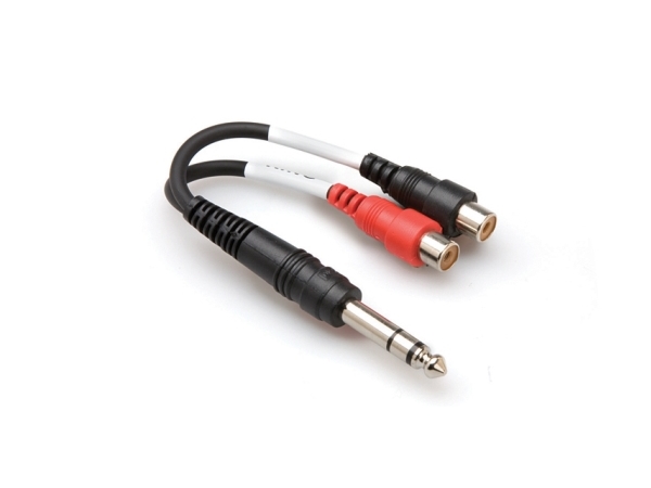 Hosa Technology Ypr-102, 6.35Mm Trs, Hanstik, 2 X Rca, Hunstik, Sort