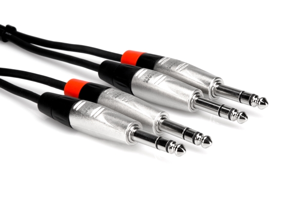 Hosa Technology Hss-005X2, 2 X 6.35Mm Trs, Stecker, 2 X 6.35Mm Trs, Stecker, 1,5 M, Schwarz