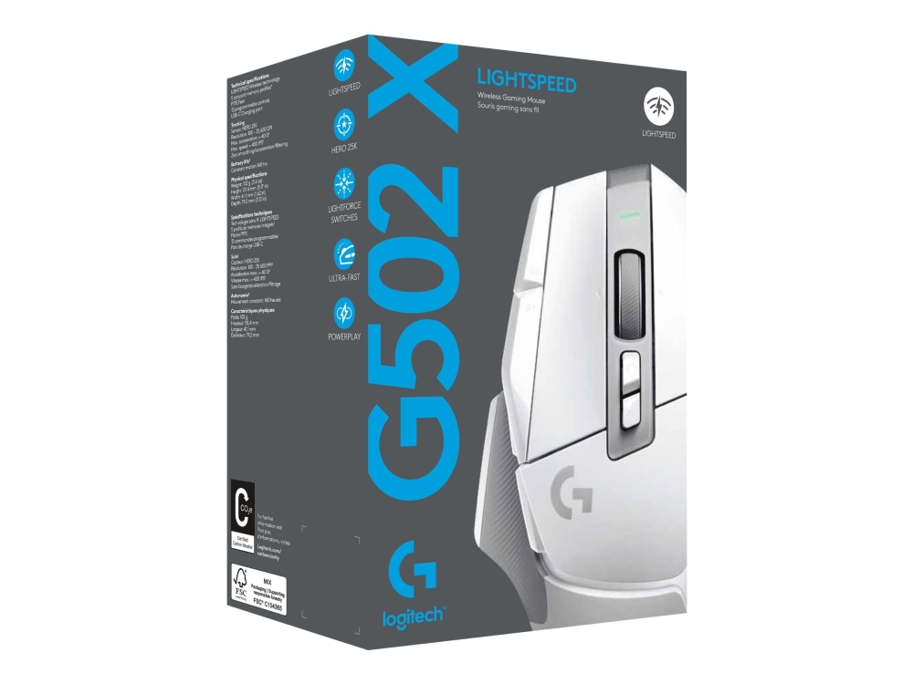 Logitech G502 X White Mouse (910-006146)