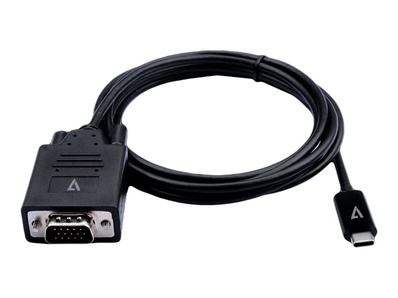 V7 V7ucvga-2M, 2 M, Vga (D-Sub), Usb Typ-C, Männlich, Männlich, Gerade