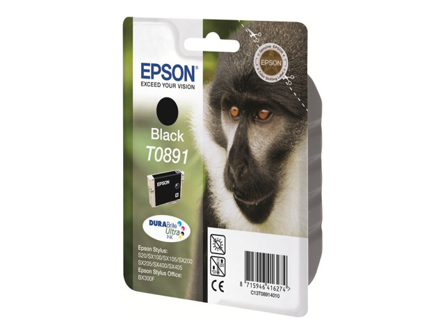 Epson T0891 - 5,8 Ml - Schwarz - Original - Blister - Tintenpatrone - Für Stylus S21, Sx110, Sx115, Sx210, Sx215, Sx218, Sx400, Sx410, Sx415 Stylus O
