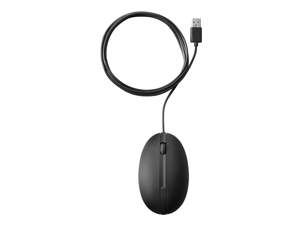 Hp Wired Desktop 320M Mouse, Ambidextrous, Optical, Usb Type-A, Black