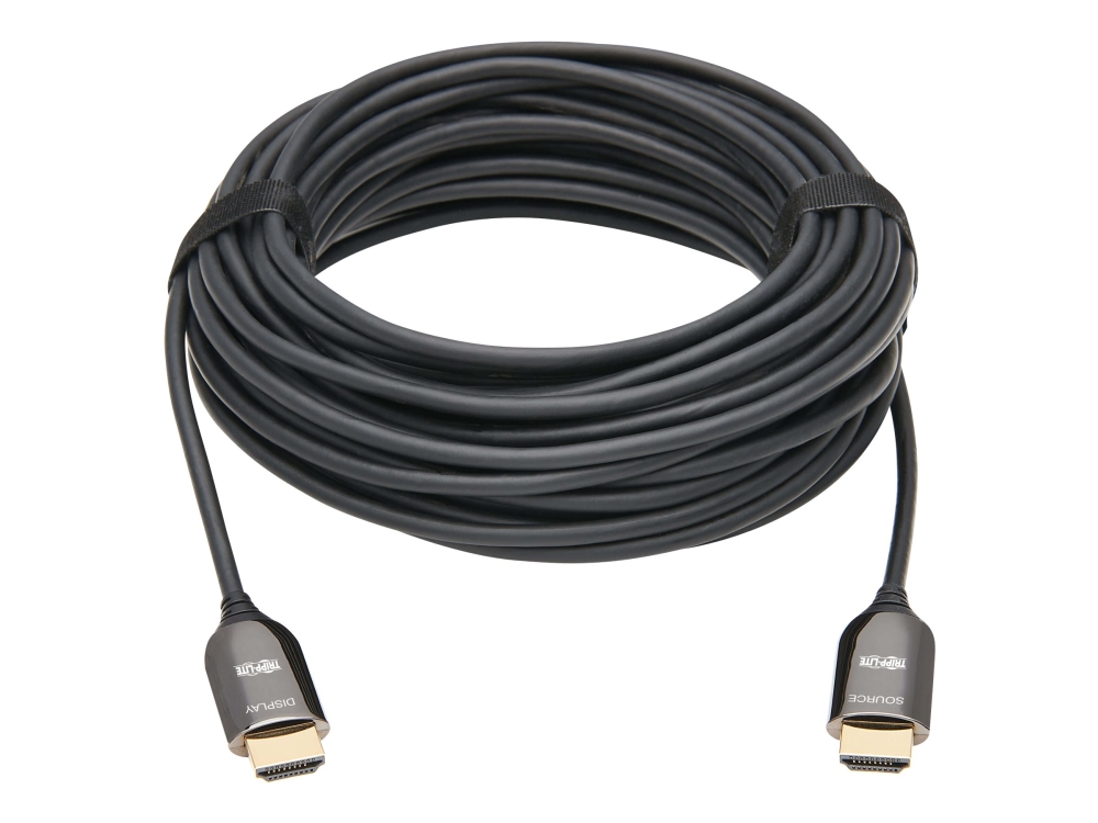 Tripp Lite Fiber Active Optical Cable Aoc Hdmi Plenum Rated Uhd @ Hdr Black Ultra High Speed Hdmi Kabel Med Ethernet
