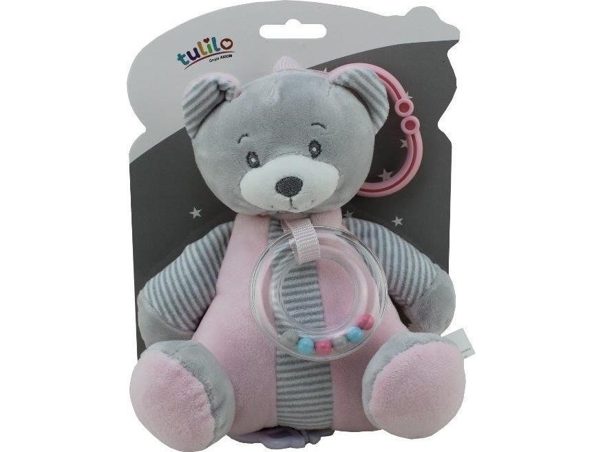 Tulilo 91092 MUZIKINĖ DĖŽUTĖ MEŠKIUKAS ROŽINIS 18 CM