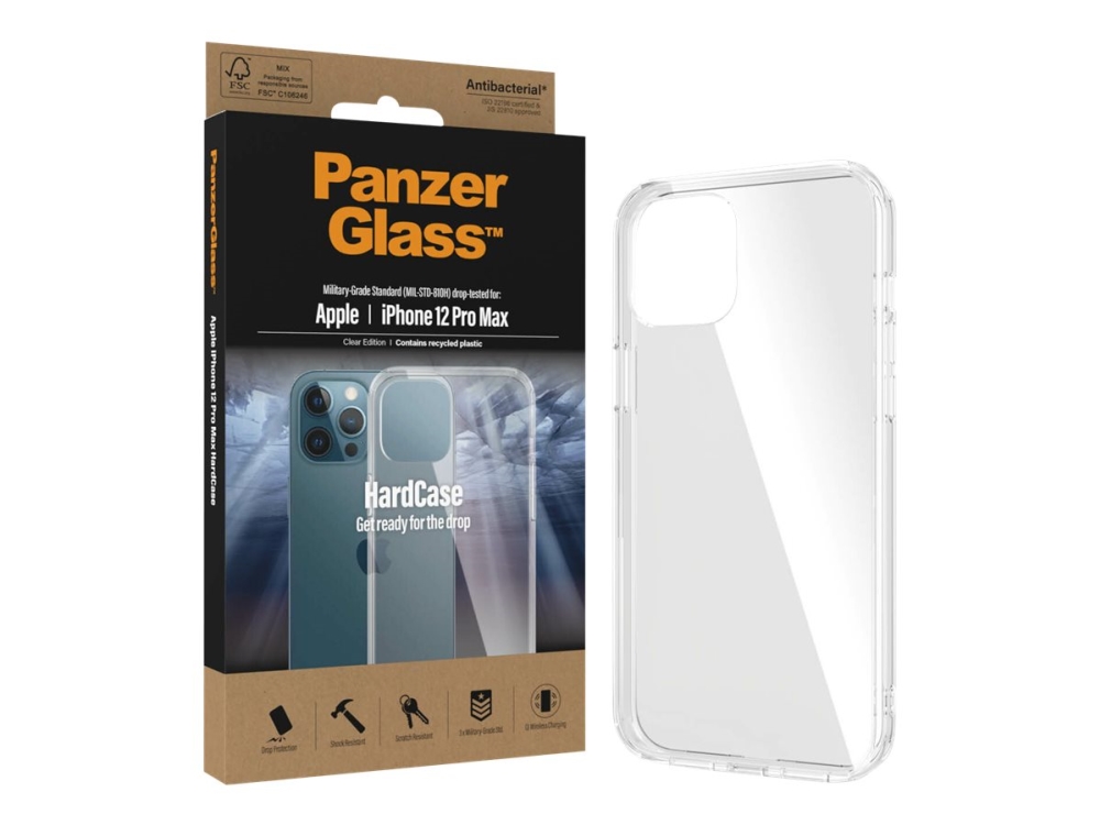 PanzerGlass HardCase - Clear Edition - bagsidecover til mobiltelefon - termoplastisk polyuretan (TPU) - gennemsigtig - for Apple iPhone 12 Pro Max