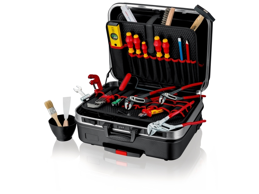 Knipex Big Basic Move Sanitär-Werkzeugkoffer, 31 Stück, 00 21 06 Hk S