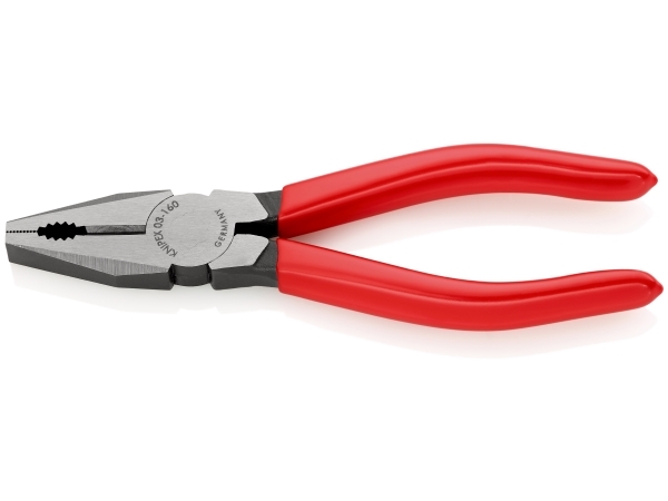 03 01 160, Kombinasjonstang, Stål, Plast, Rød, 160 mm, 187 g