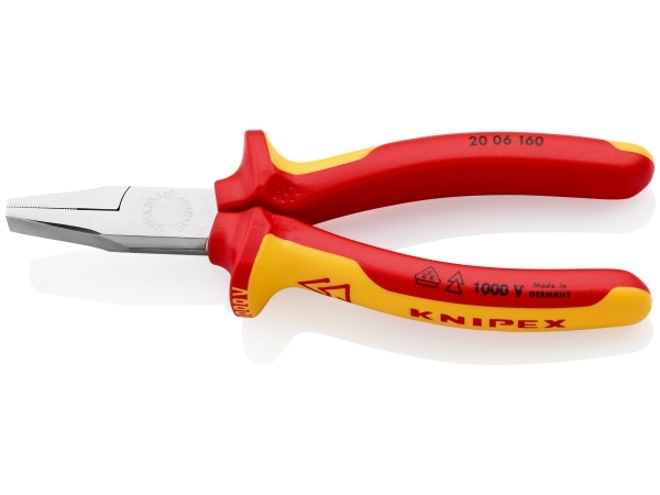 Knipex 20 06 160, Nåletang, Krom-vanadium-stål, Plast, Orange, Rød, 160 mm, 176 g