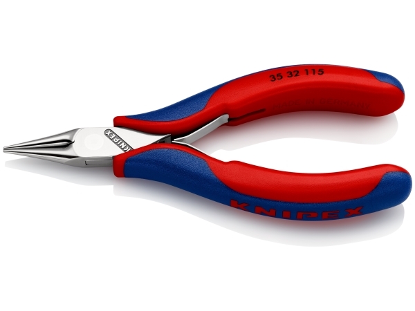 Knipex 35 32 115, Nåletang, 1 mm, 2,25 cm, Stål, Blå, Rød, 115 mm
