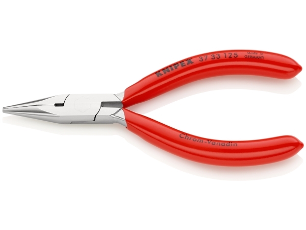 Knipex 37 33 125, Nåletang, 1,6 mm, 2,7 cm, Stål, Rød, 125 mm