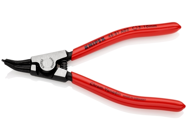 Knipex 46 31 A02, Cirkeltænger, Krom-vanadium-stål, Plast, Rød, 130 mm, 83 g